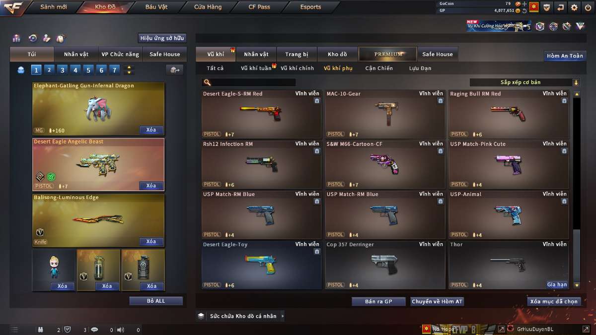 shop acc cf uy tin gia re